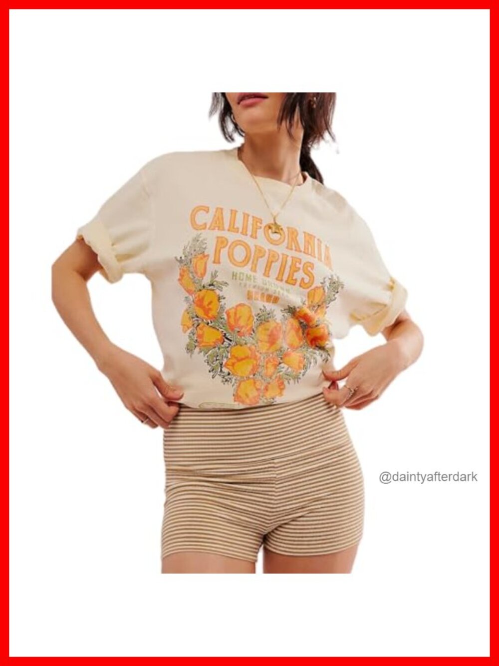 Womens Oversized Vintage Flower Graphic Tee Retro Y2K Aesthetic Baggy Summer